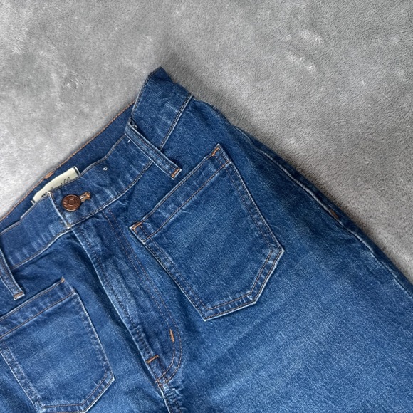 Madewell Jeans Women 25 Denim The Perfect Vintage Wide Leg Patch Pockets Trouser - Picture 4 of 14
